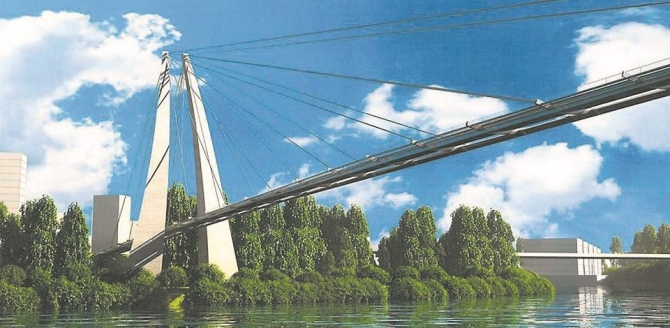 kładka w Warszawie